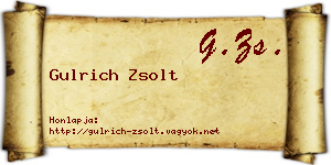 Gulrich Zsolt névjegykártya